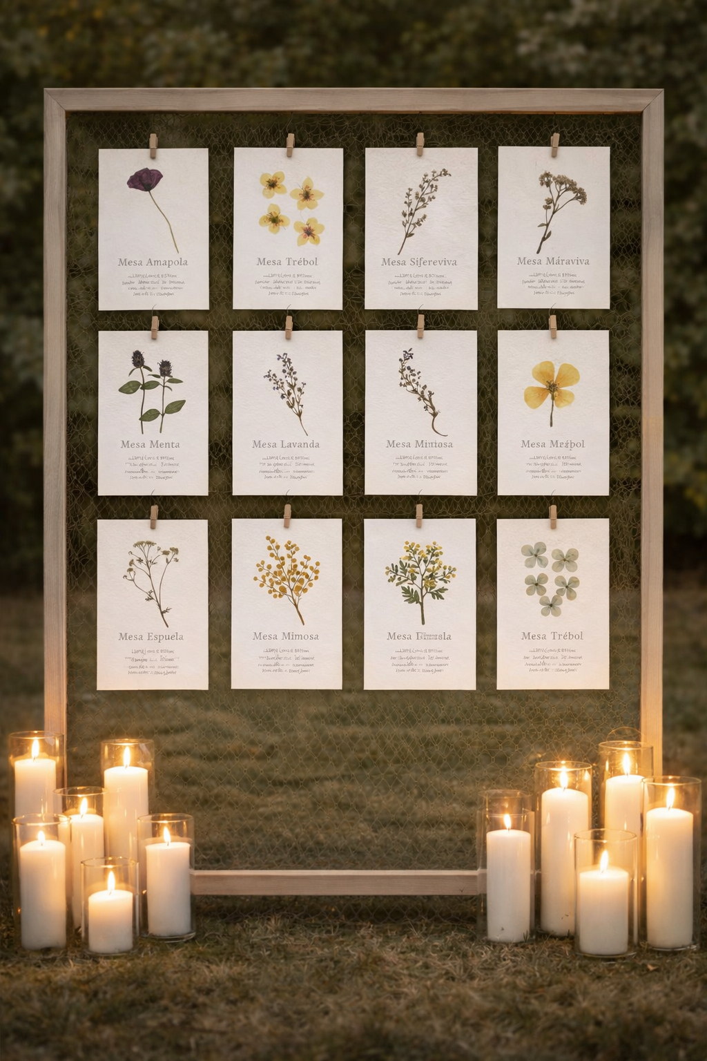 Meseros y seating plan
